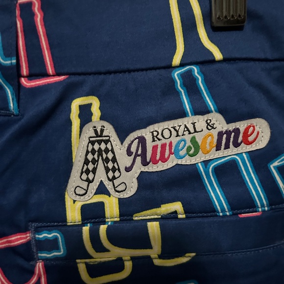 Royal & Awesome Golf Pants Shot of the Day Trousers 34x30 NWT - Picture 5 of 8